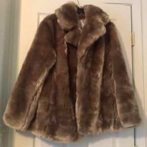 Champagne faux fur coat!